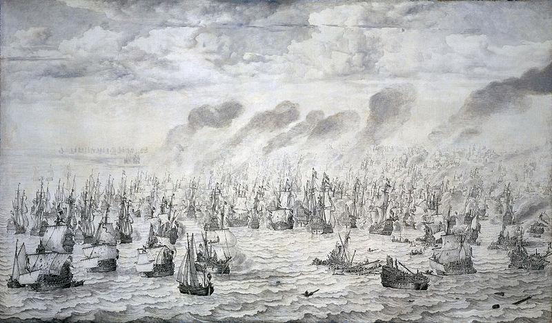 willem van de velde  the younger The Battle of Terheide